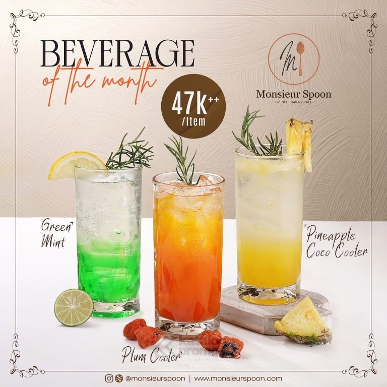 Promo Monsieur Spoon Beverage of the Month cuma Rp 47.000++