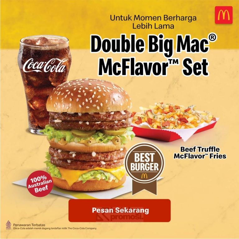 Promo MCDONALDS Double Big Mac McFlavor Set mulai Rp. 89.500