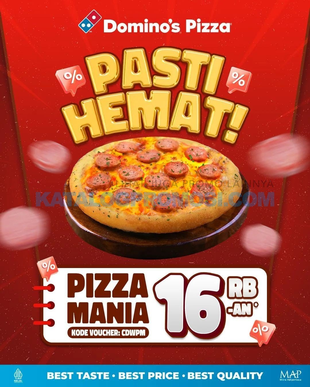 Promo DOMINOS PIZZA MANIA Cuma Rp. 16RIBUAN AJA!