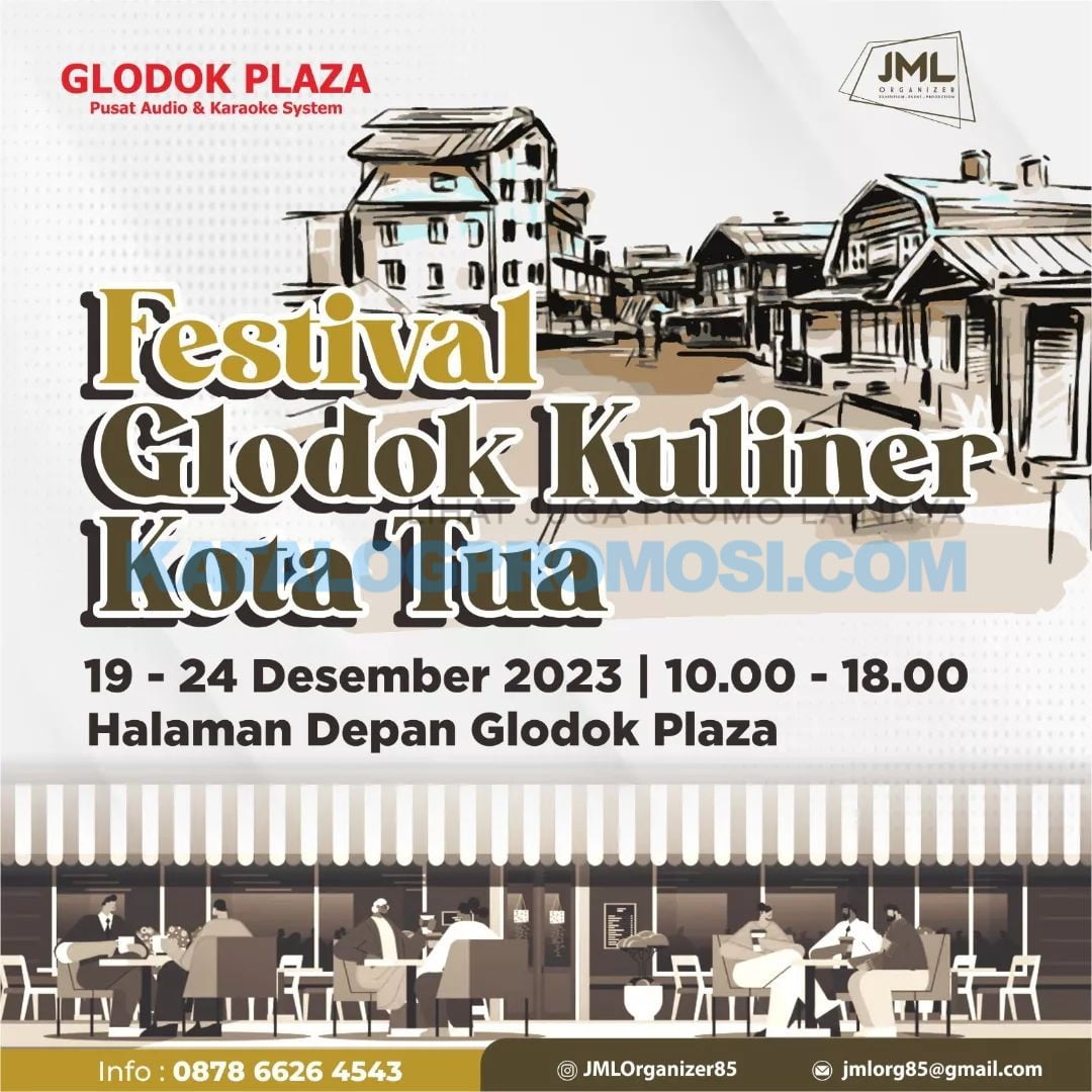 Festival Glodok Kuliner Kota Tua mulai tanggal 19 - 24 Desember 2023 DARI JAM 10.00 - 18.00