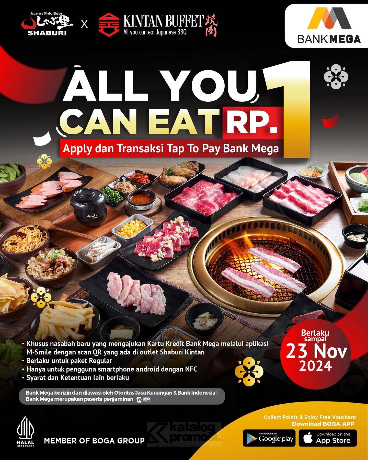 Promo SHABURI & KINTAN BUFFET BANK MEGA - ALL YOU CAN EAT cuma Rp. 1,-