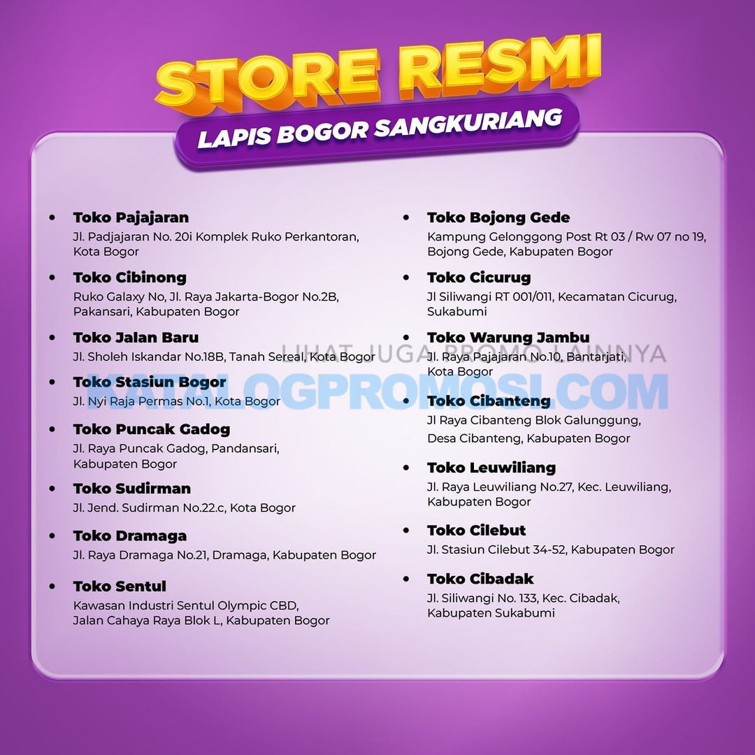 Promo Lapis Bogor Sabtu Seru Dapatkan Diskon