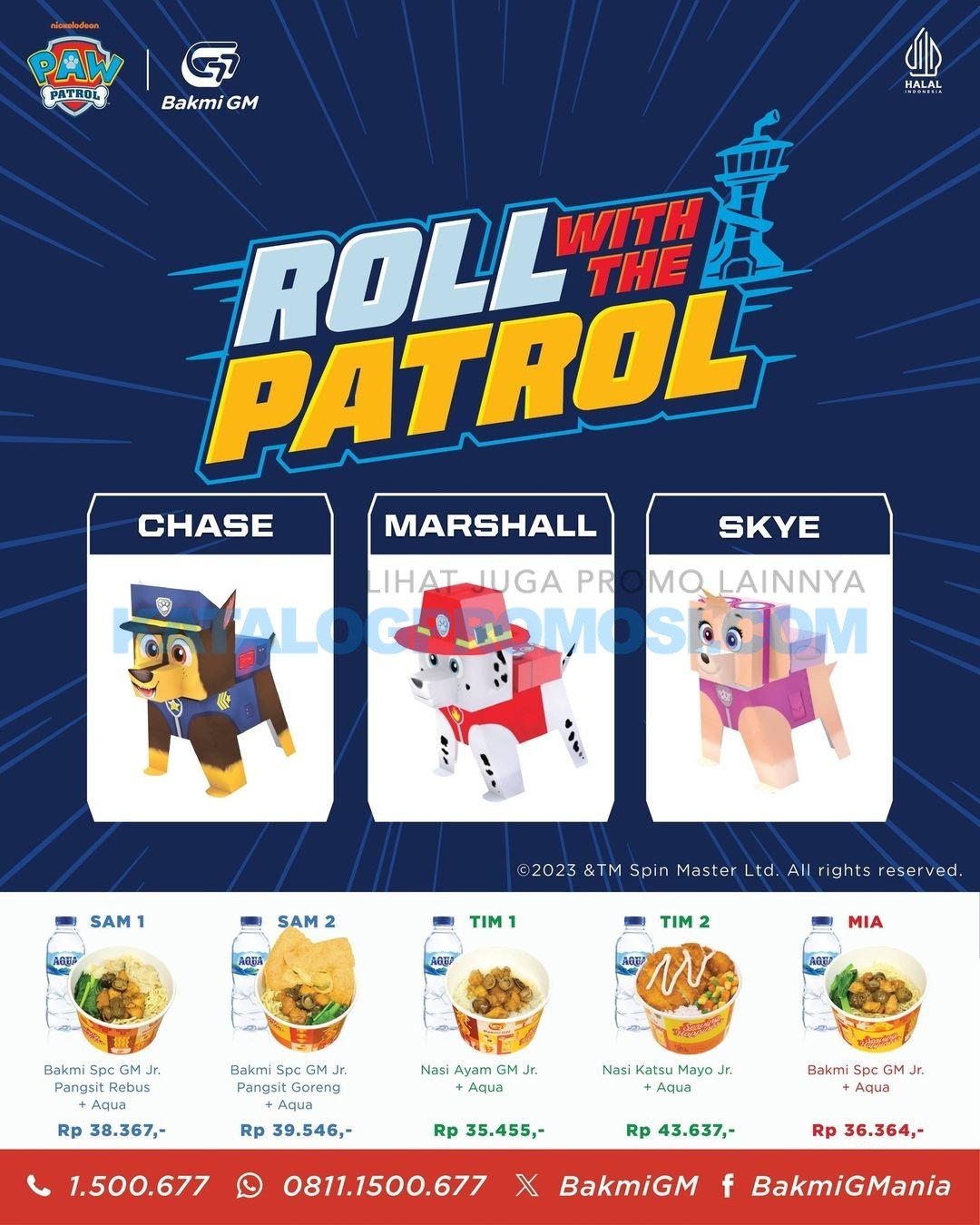 Promo BAKMI GM KIDS MEAL - GRATIS MAINAN Paper Toy PAW Patrol Menu Pilihan Kids Meal