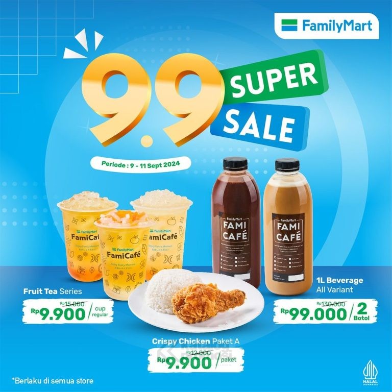 Promo 9.9 FAMILYMART Super Sale SERBA Rp. 9.900