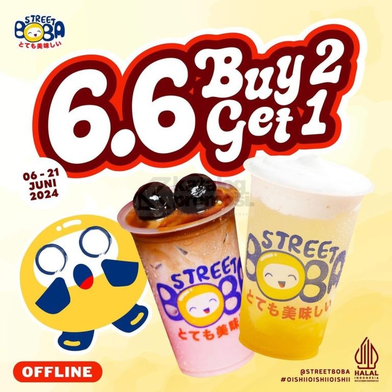 Promo STREET BOBA 06.06! BELI 2 GRATIS 1