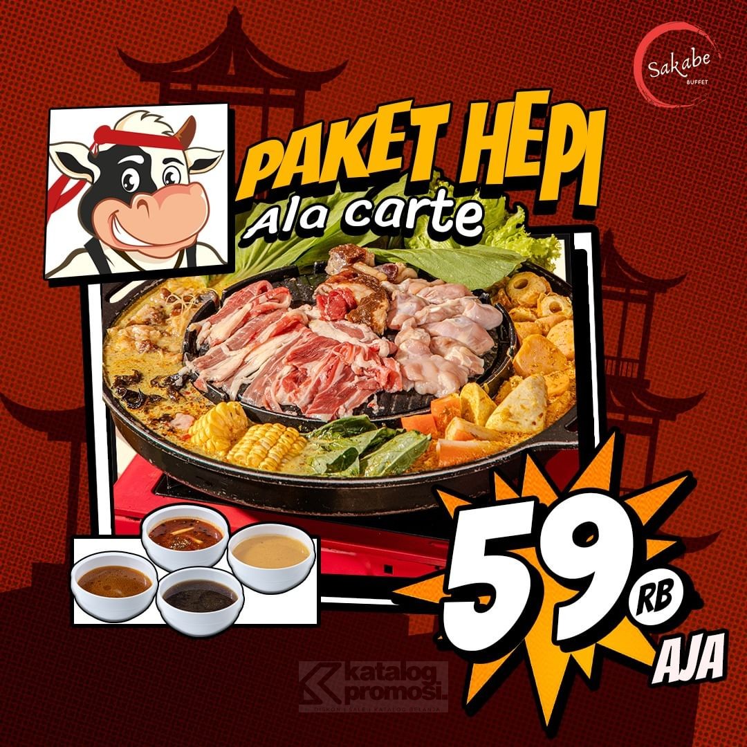 Promo SAKABE BUFFET PAKET HEPI ALA CARTE cuma Rp. 59RIBU AJA!