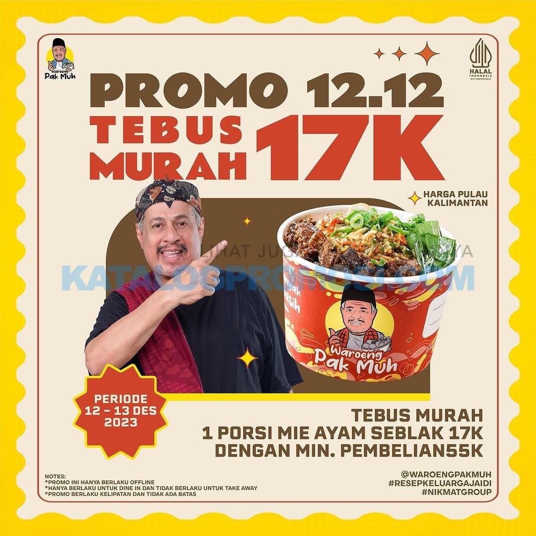 PROMO 12.12 WAROENG PAK MUH - TEBUS MURAH MIE AYAM SEBLAK CUMA 12K 14