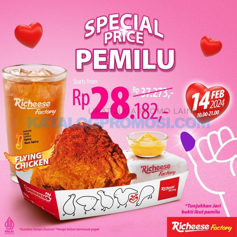 PROMO PEMILU RICHEESE FACTORY - ADA PAKET HEMAT cuma RP. 28RIBUAN AJA