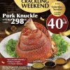 Promo Paradise Dynasty Discount 40% untuk CRACKLING Pork Knuckle setiap hari Sabtu, Minggu dan Hari Libur Nasional