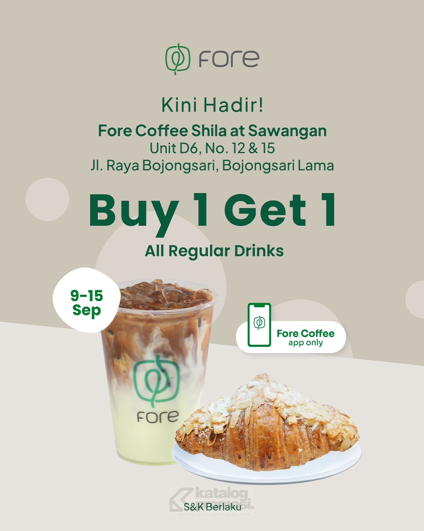 Promo FORE COFFE Shilla at Sawangan Depok - Buy 1 Get 1 Regular Drinks*