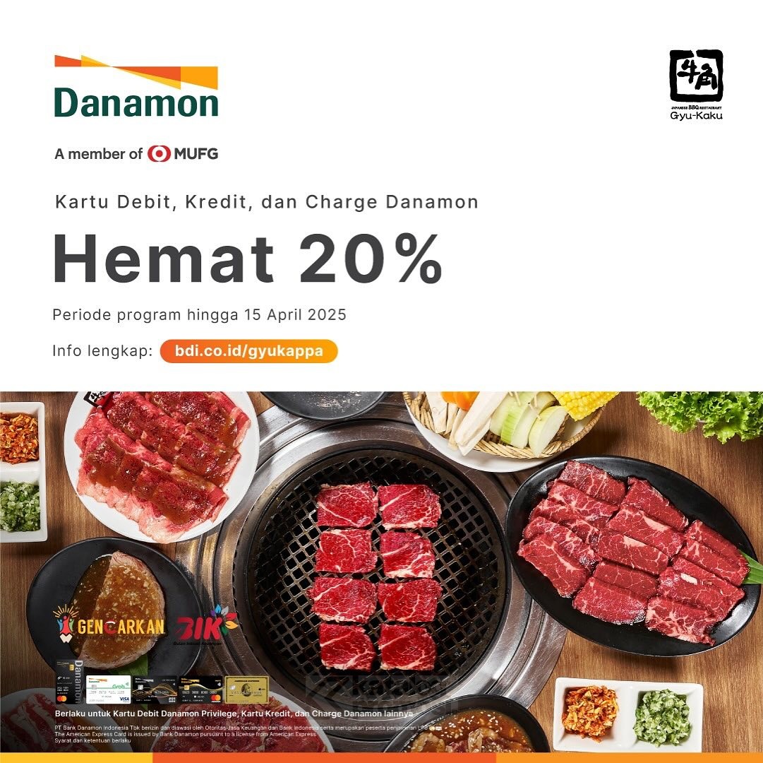 Promo GYU-KAKU DANAMON – DISKON HINGGA 20%