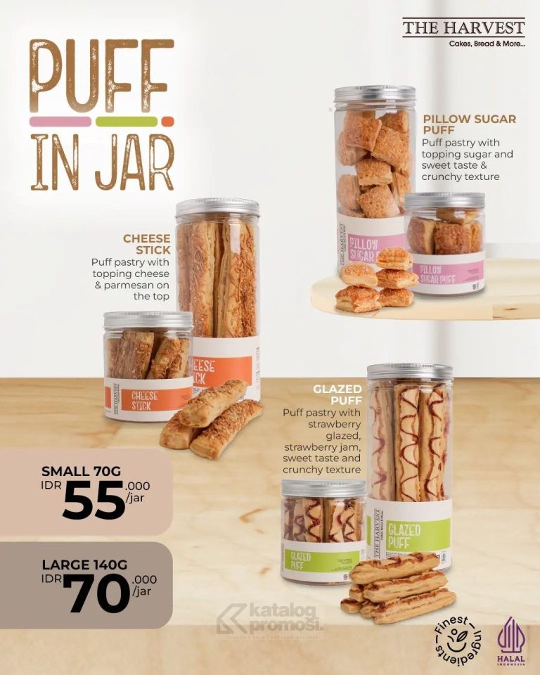 Promo THE HARVEST Harga Spesial Puff in jar mulai Rp. 55.000