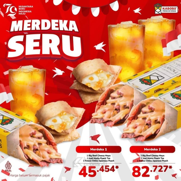 Promo KABOBS MERDEKA SERU PAKET HEMAT mulai Rp. 45.000 tersedia sd 31 Agustus 2024