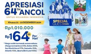 Promo Ancol 64 Tahun Tiket Spesial Rp164.000 untuk Semua Wahana!