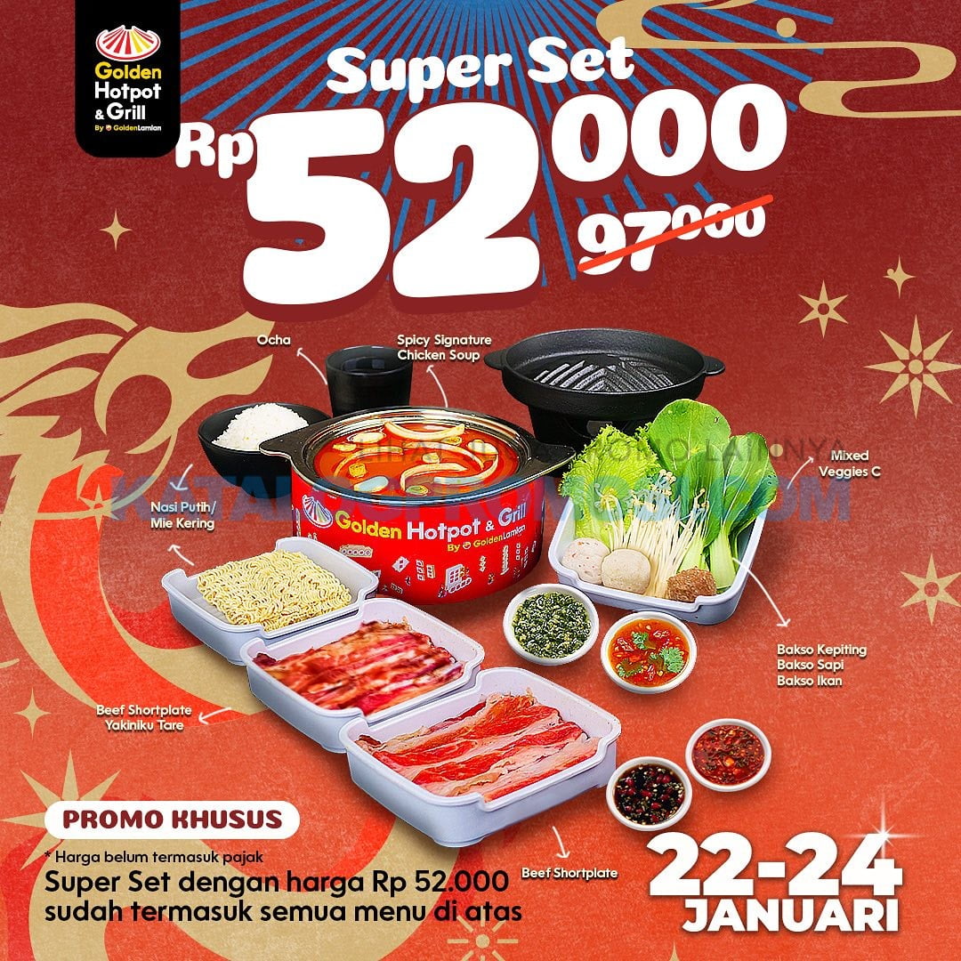 Promo Golden Hotpot Super Set Makan Lengkap Dan Puas Cuma Rp 52 000