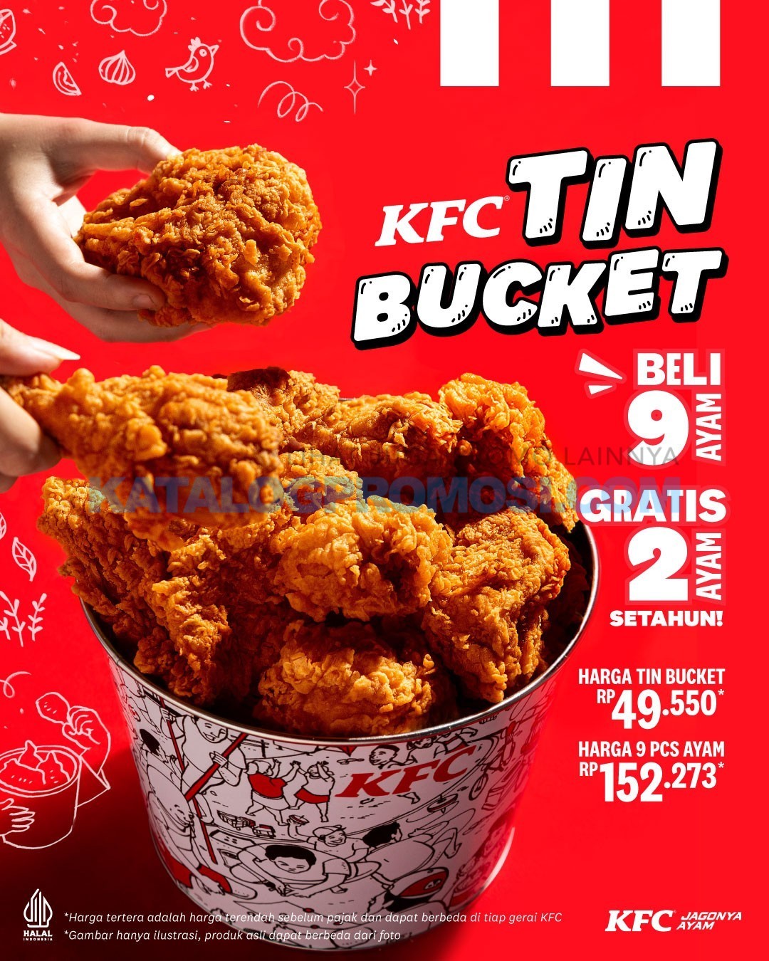 PROMO KFC TIN BUCKET GRATIS 2 AYAM *! BEGINI CARA REDEEMNYA 😍
