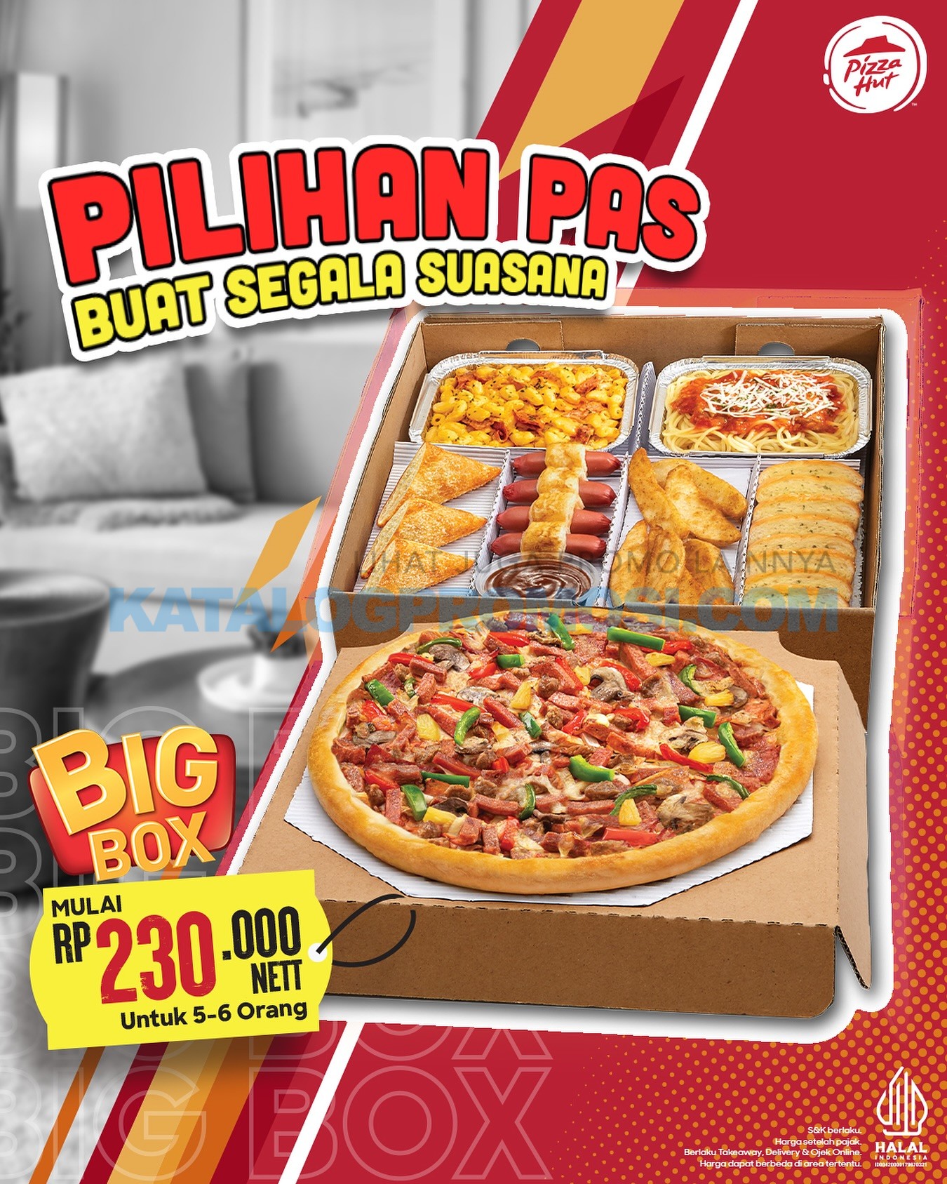 Promo PIZZA HUT Paket BIG BOX dengan 2 tingkat - Harga Spesial mulai Rp230 ribu aja!