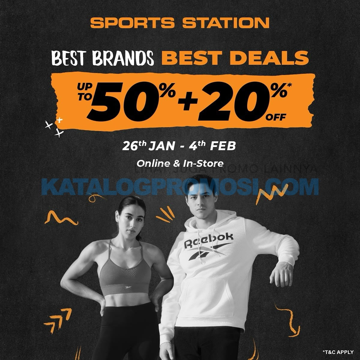 SPORTS STATION Promo BEST BRAND BEST DEALS DISC UP TO 50% + 20% Off*