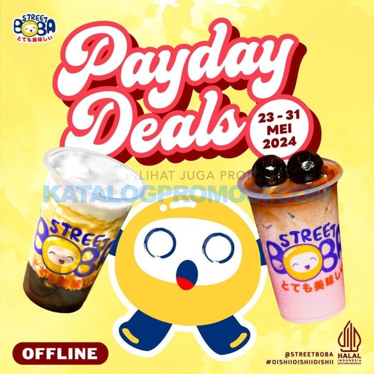 Promo STREET BOBA PAYDAY DEALS! BELI 2 MINUMAN MULAI Rp. 34RIBU Halaman 01