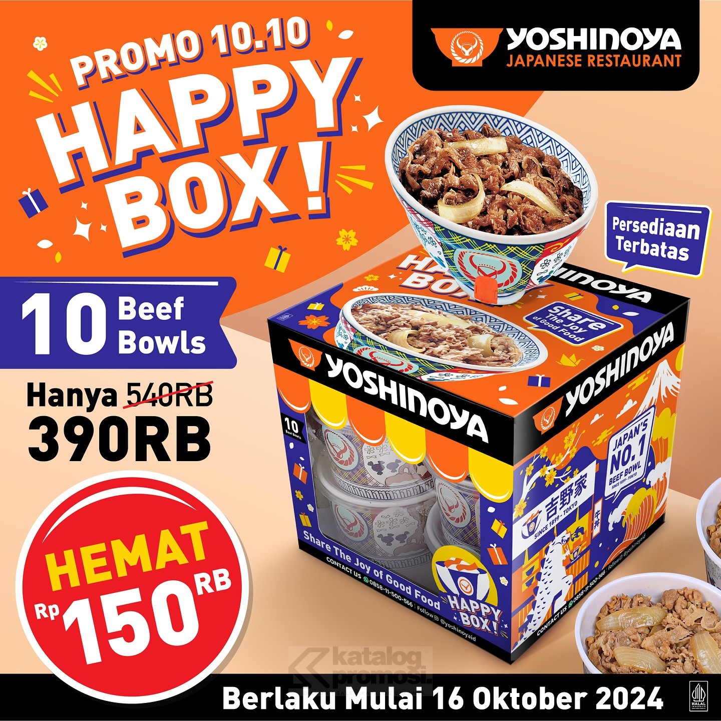 Promo Yoshinoya Happy Box – Paket Hemat Mulai 39RIBU/Bowl