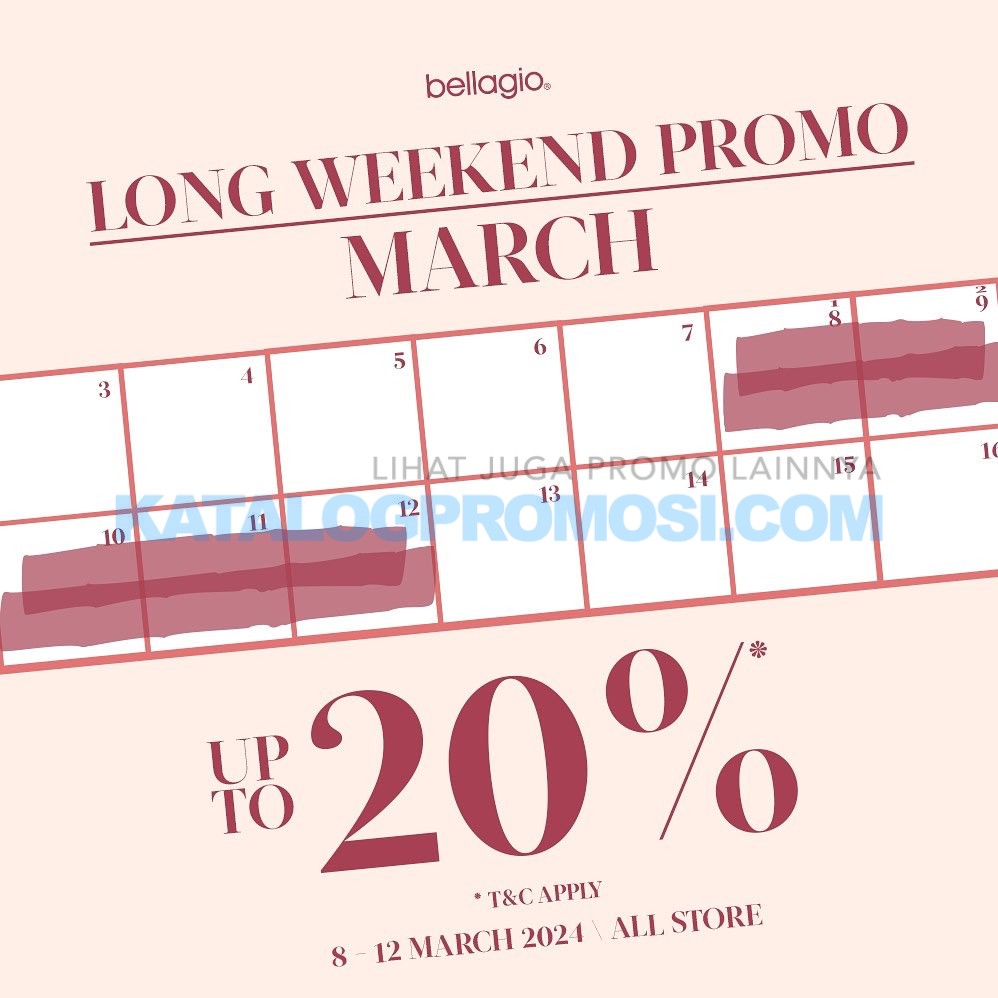 Promo BELLAGIO LONG WEEKEND SPECIAL DEAL up to 20% off