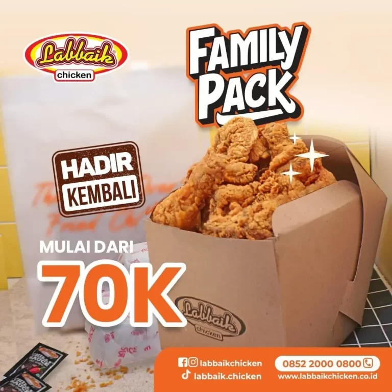 Promo Labbaik Chicken FAMILY PACK mulai Rp. 70.000