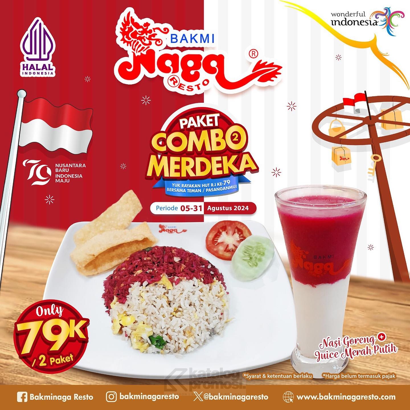 Promo Bakmi Naga Resto COMBO MERDEKA cuma Rp. 79.000