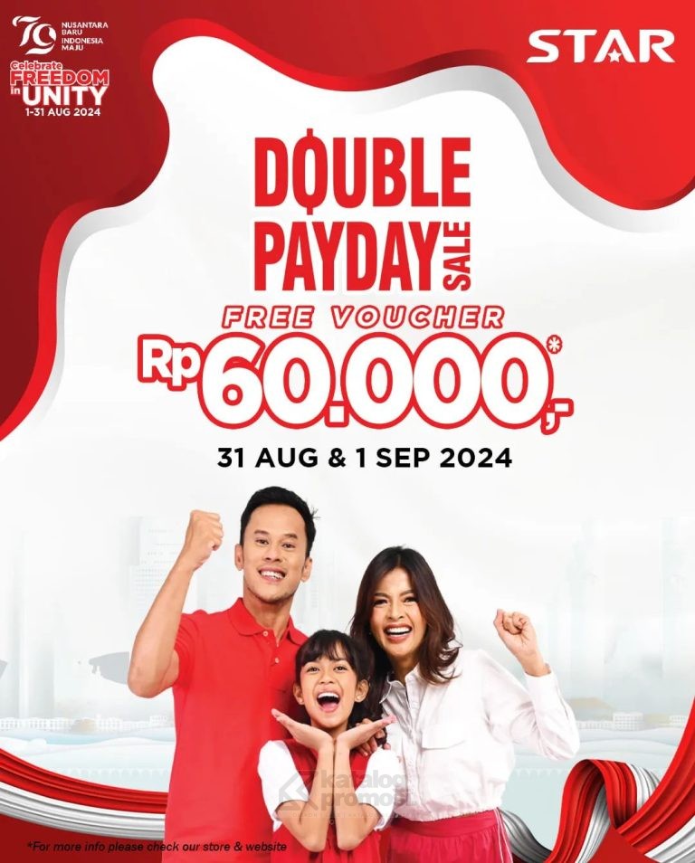 Promo STAR Department Store DOUBLE PAYDAY SALE GRATIS VOUCHER HINGGA 600RIBU