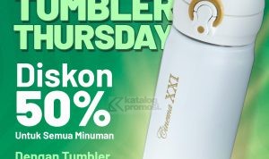 Promo XXI CAFE TUMBLER THURSDAY - DISKON 50% untuk Semua Minuman