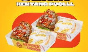 Promo GEPREK BENSU Senin Kenyang Puolll – 2 Paket Geprek Bensu Sambal Matah mulai dari 36 Ribuan