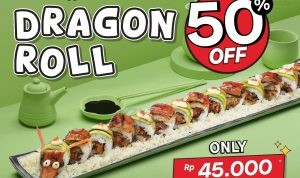 Promo Opening ICHIBAN SUSHI Pakuwon Mall Bekasi - DISKON 50% untuk Dragon Roll