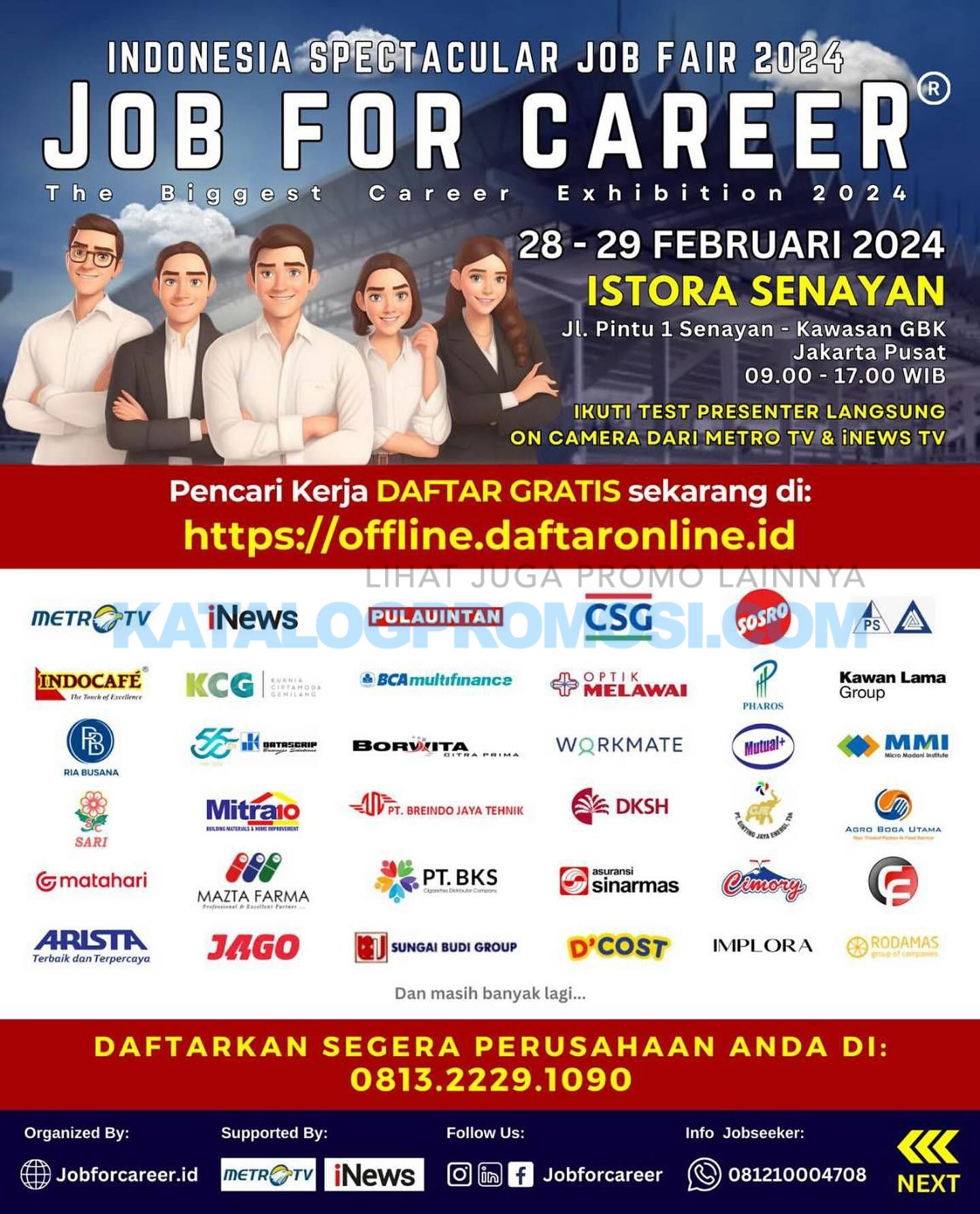 INDONESIA SPECTACULAR JOB FAIR 2024 - JOB FOR CAREER JAKARTA tanggal 28-29 Februari 2024