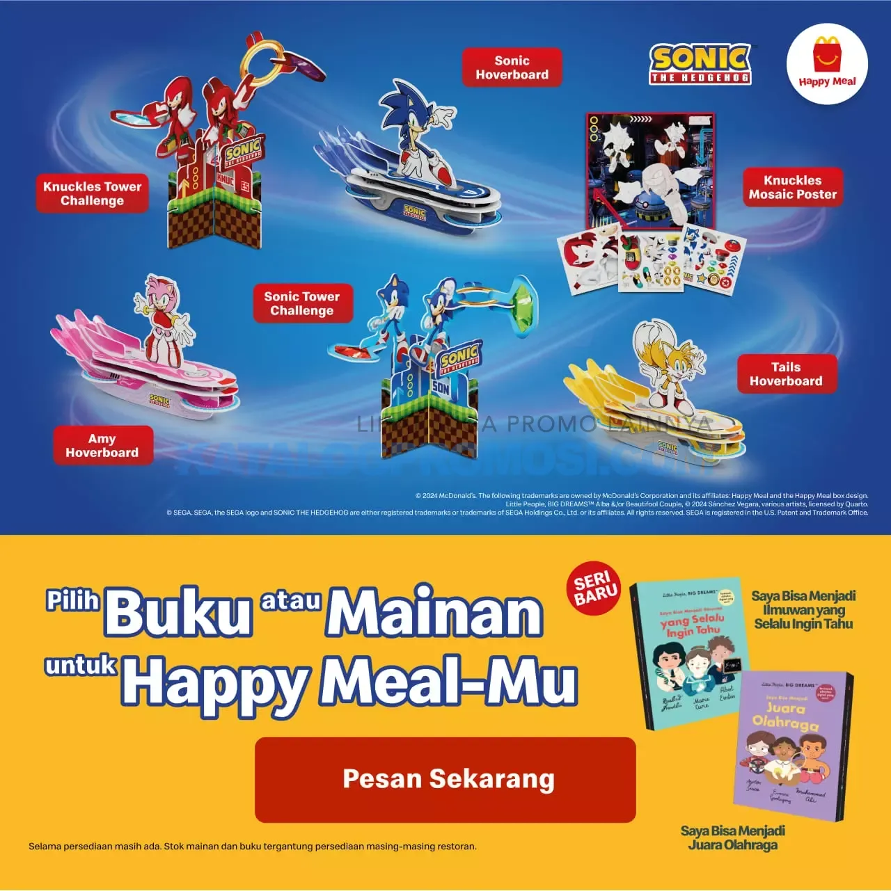 Promo MCDONALDS HAPPY MEALS - Dapatkan koleksi mainan Happy Meal Sonic The Hedgehog tersedia sd tanggal 28 Maret 2024