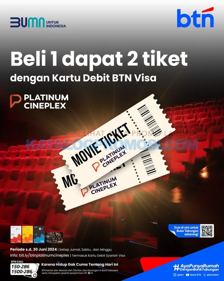 Promo PLATINUM CINEPLEX BTN - BELI 1 DAPAT 2 TIKET Dengan Kartu Debit ...