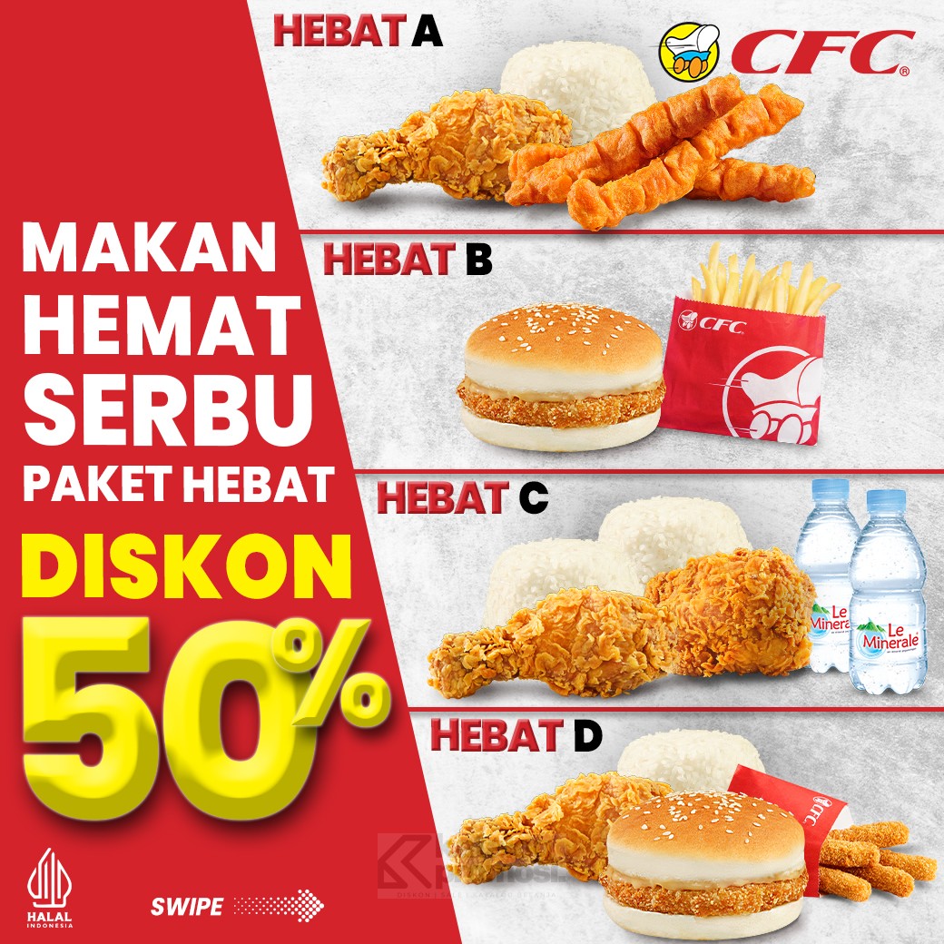 Promo CFC PAKET HEBAT DISKON hingga 50%, Harga Spesial mulai dari Rp. 25.454