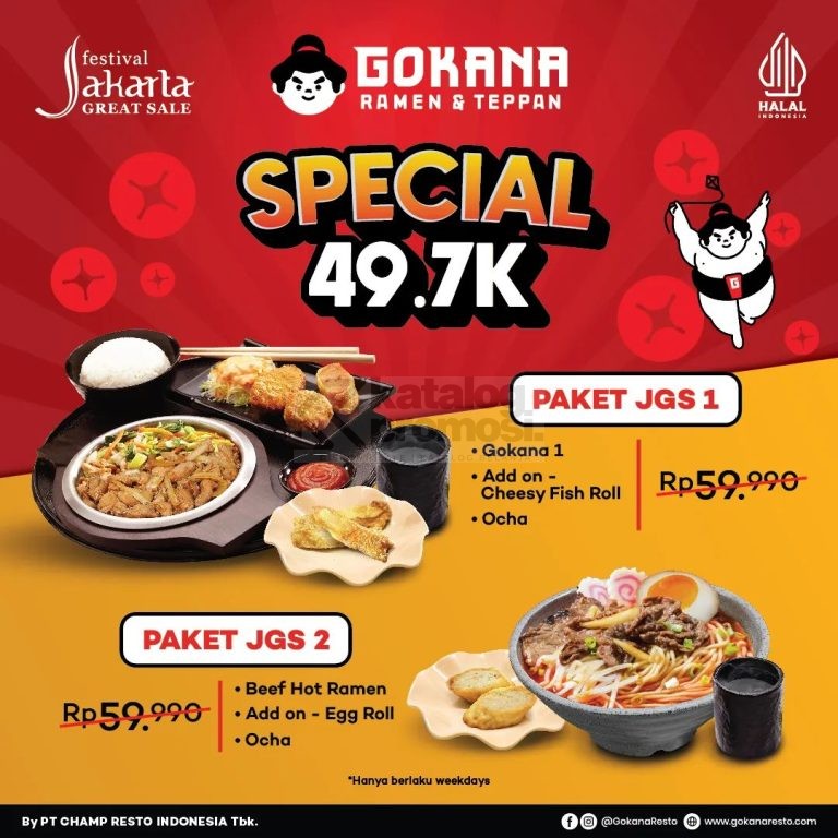 PROMO GOKANA RESTO SPESIAL HUT JAKARTA SEMUA SERBA RP 49.700