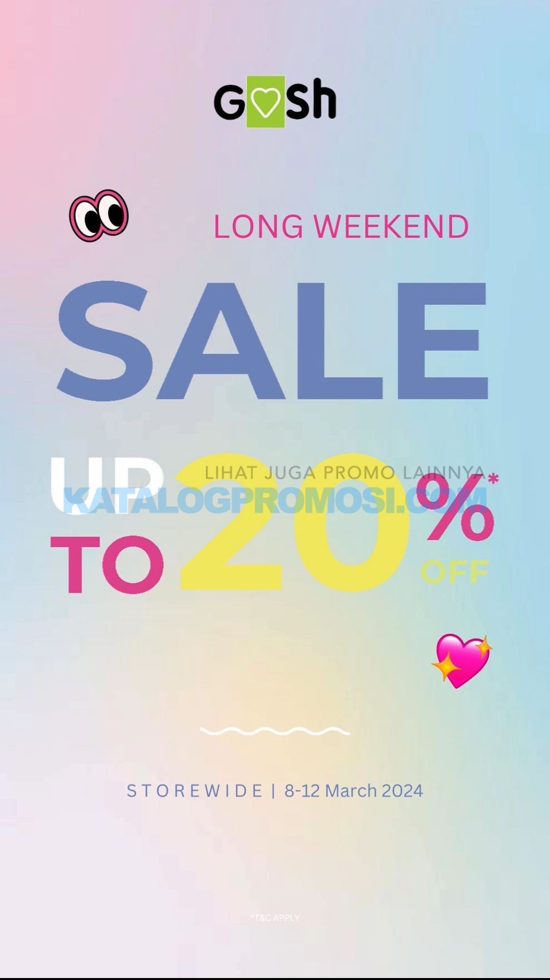 Promo GOSH SHOES LONG WEEKEND SALE Discount Up To 20% Off*