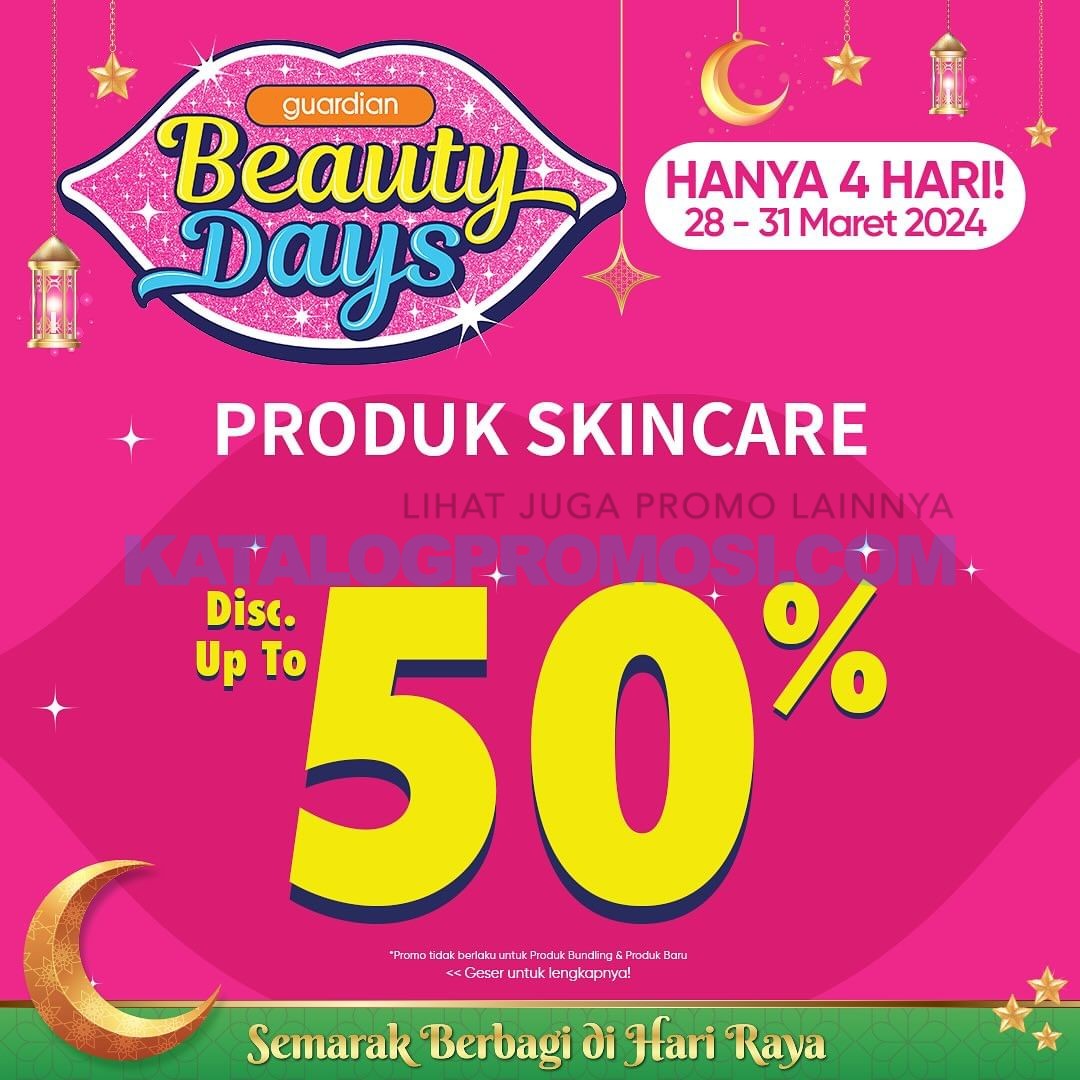 GUARDIAN BEAUTY DAYS! DISKON hingga 50% untuk produk Skincare Pilihan