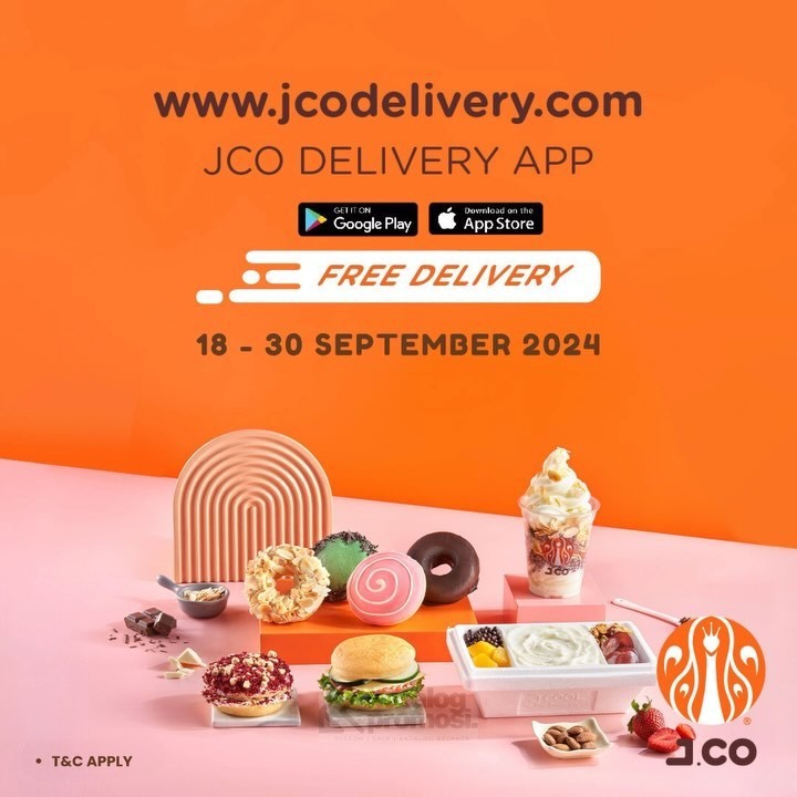 Promo JCO GRATIS DELIVERY khusus pemesanan via APPS / WEBSITE