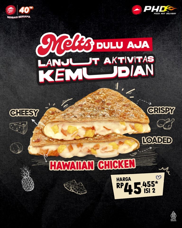 Promo PHD New Melts Hawaiian Chicken cuma Rp. 45.455 (isi 2)