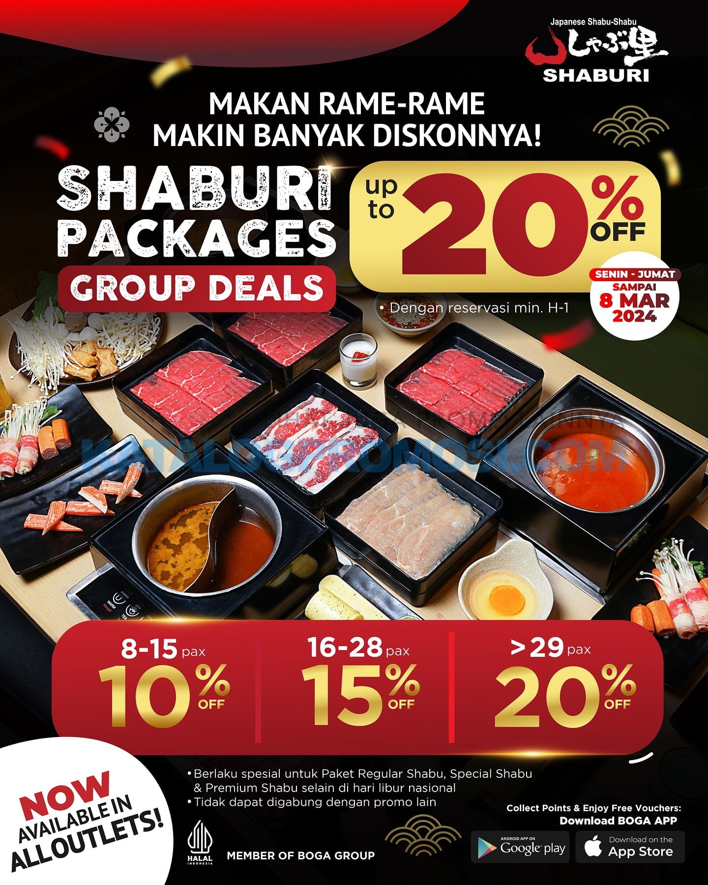 PROMO SHABURI Group Deals up to 20% OFF - Makan Rame-Rame Makin Banyak Diskonnya!