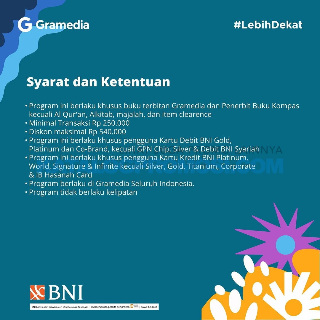 Promo Buku Terbitan Gramedia Khusus Pengguna BNI DISKON 30% 11