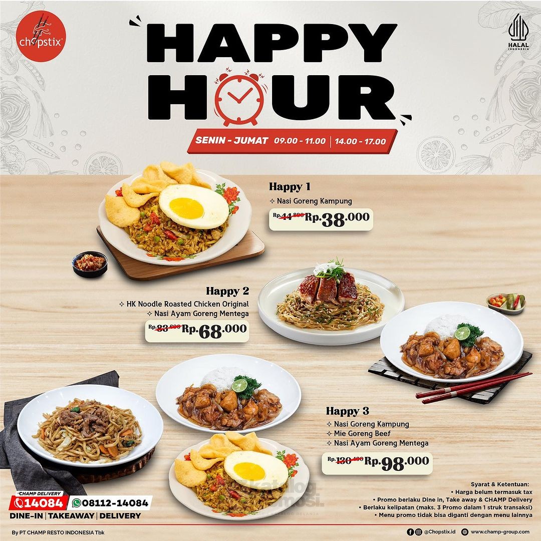 Promo Chopstix Happy Hour Diskon 25%