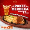 Promo FIESTA STEAK Paket MERDEKA DISKON Rp. 17.000 untuk PAKET BERDUA