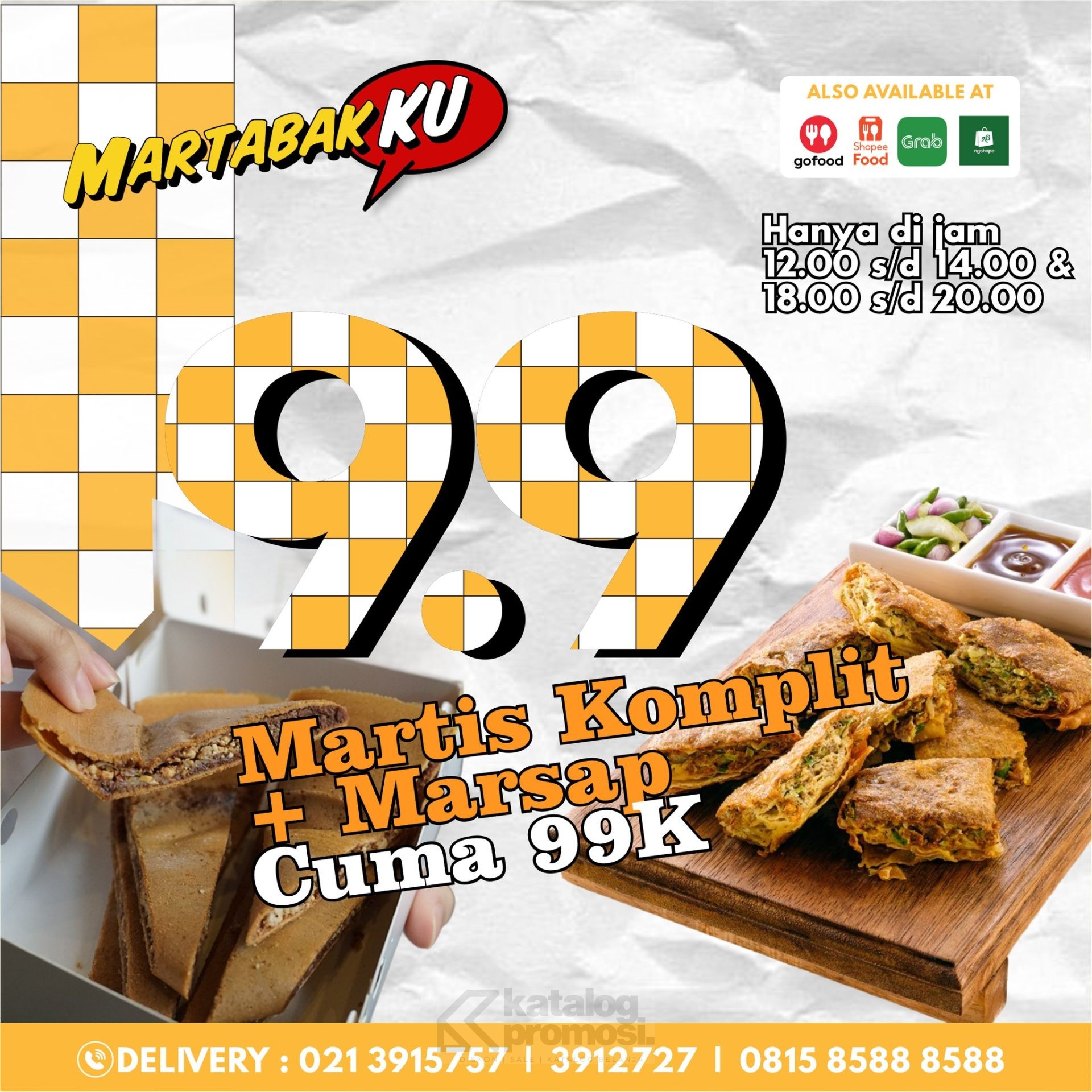 Promo MARTABAKKU 9.9 Martabak Tipis Komplit dan Marsap Hanya Rp 99.000