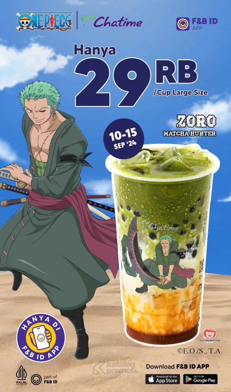 Promo Chatime Zoro Matcha Hunter cuma Rp. 29.000