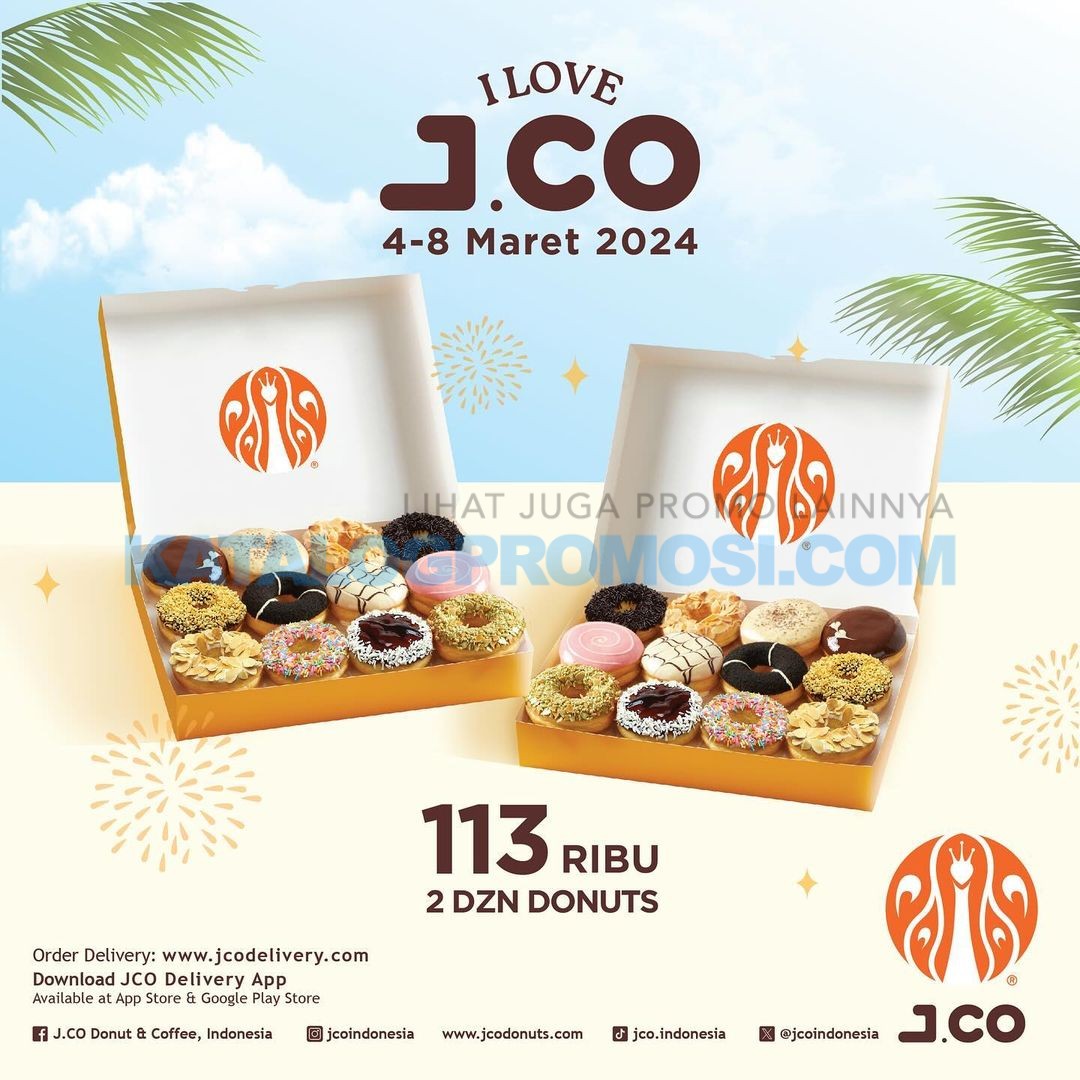 Promo I LOVE JCO ! Paket 2 Lusin Donuts hanya Rp. 113.000 Halaman 01