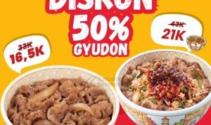 Promo Sukiya New Outlet Diskon 50% Semua Gyudon