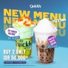 Promo QUICKLY BELI 2 MENU BARU cuma Rp. 50RIBU