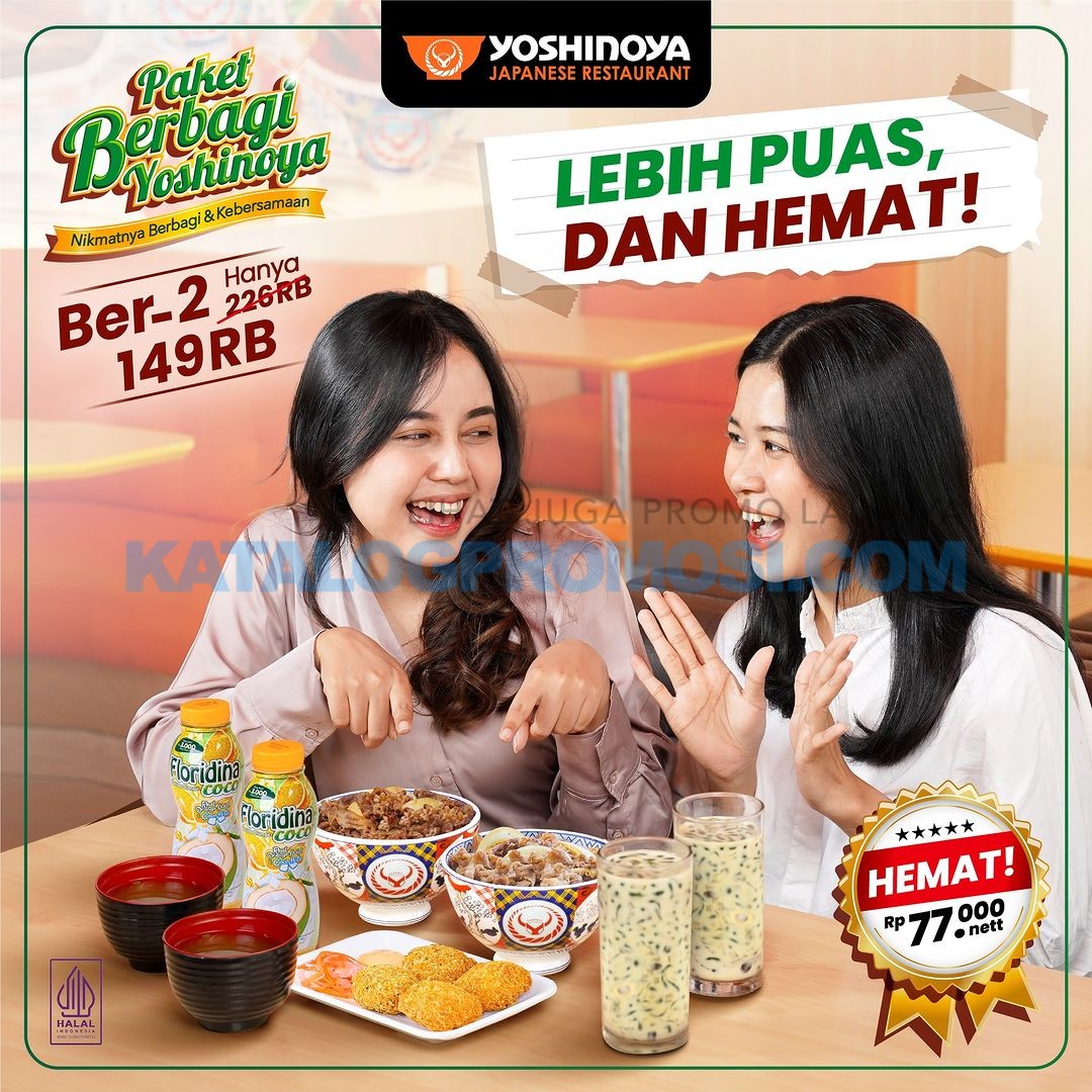 Promo Yoshinoya Paket Berbagi Makan Berdua Hemat Hingga 77ribu